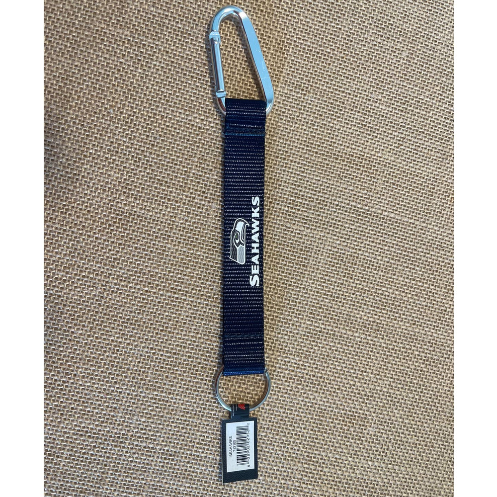 NWT NFL Seattle Seahawks Carabiner Lanyard Keychain - 8 Inches - Picture 2 of 4